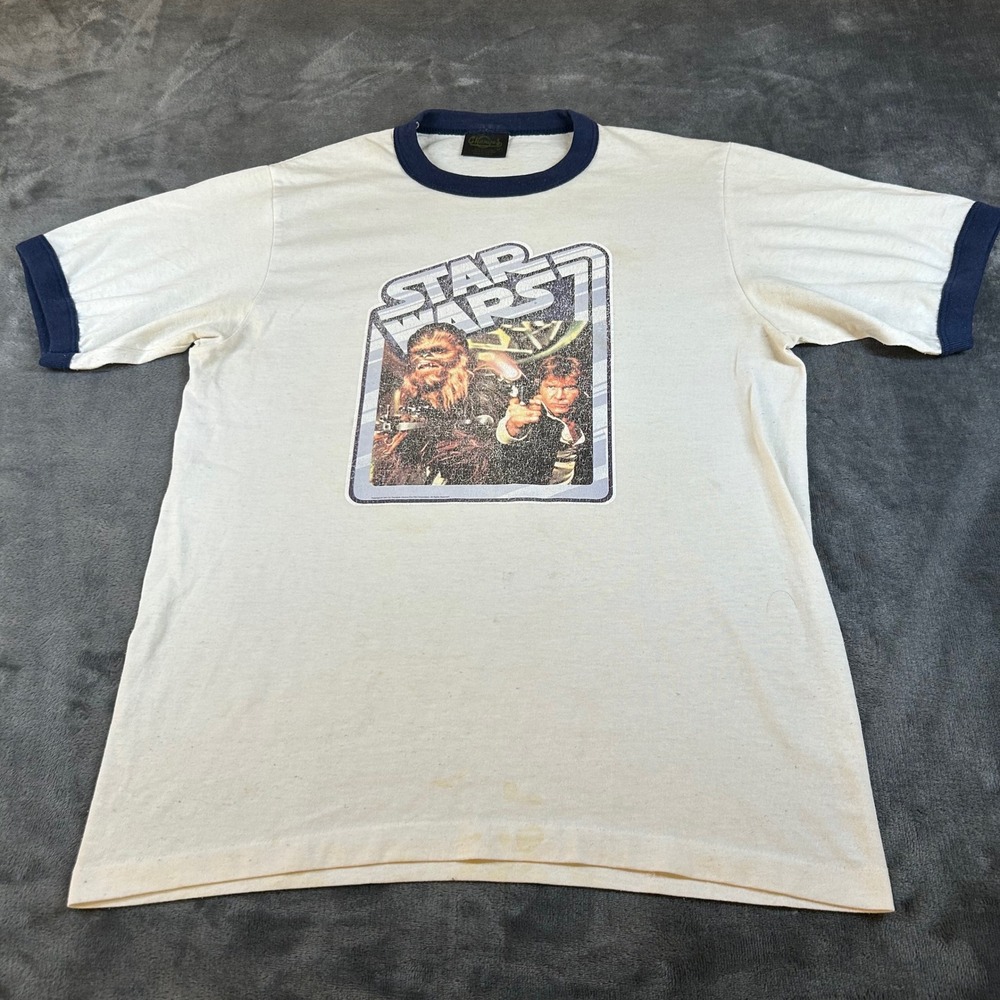 Changes Star Wars T-Shirt Chewbacca‎ Han Solo Vintage 70s Retro Mens Medium